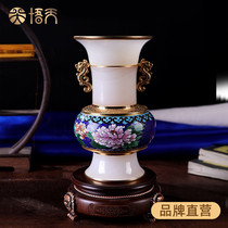 Daijialin Cloisonne vase Living room Bogu rack ornaments Art collection Business gifts to send customers and friends
