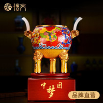 Daijialin Cloisonne ornaments Bandai Dingshengding ornaments Villa living room office soft decorations Home decorations