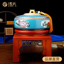 Dai Jialin Cloisonne flowers open rich cornucopia ornaments Chinese style gifts living room office ornaments