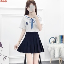 Summer 12 eldest child 13 junior high school student 14 doll collar 15 short sleeve 16-year-old T-shirt girl half body dress Two suits