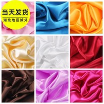 30cm wide bright face silk satin cloth silk blob five colored silk fabric cut open for opening dancing red silk yellow}}
