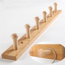 Hadhesive hook ing Hanger-free wall-mounted entry entry wall storage dormitory new wooden coat rack bathroom