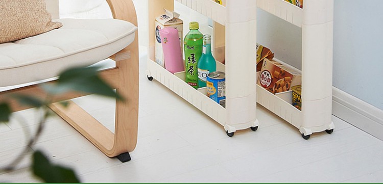 收纳加厚窄边夹缝置物架缝隙美容间隙厨房宽厕所小推车缝柜15cm14