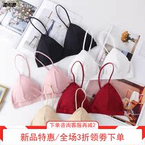 Explosive beauty back breast wrap sexy French triangle cup underwear female threaded thin shoulder sling girl bandeau manufacturers direct approval