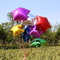 Pentagram Aluminum Film Balloon 5 Inch 10 Inch 18 Inch Pure Color Company Storefront Activity Festive Roof Decoration Arrangement