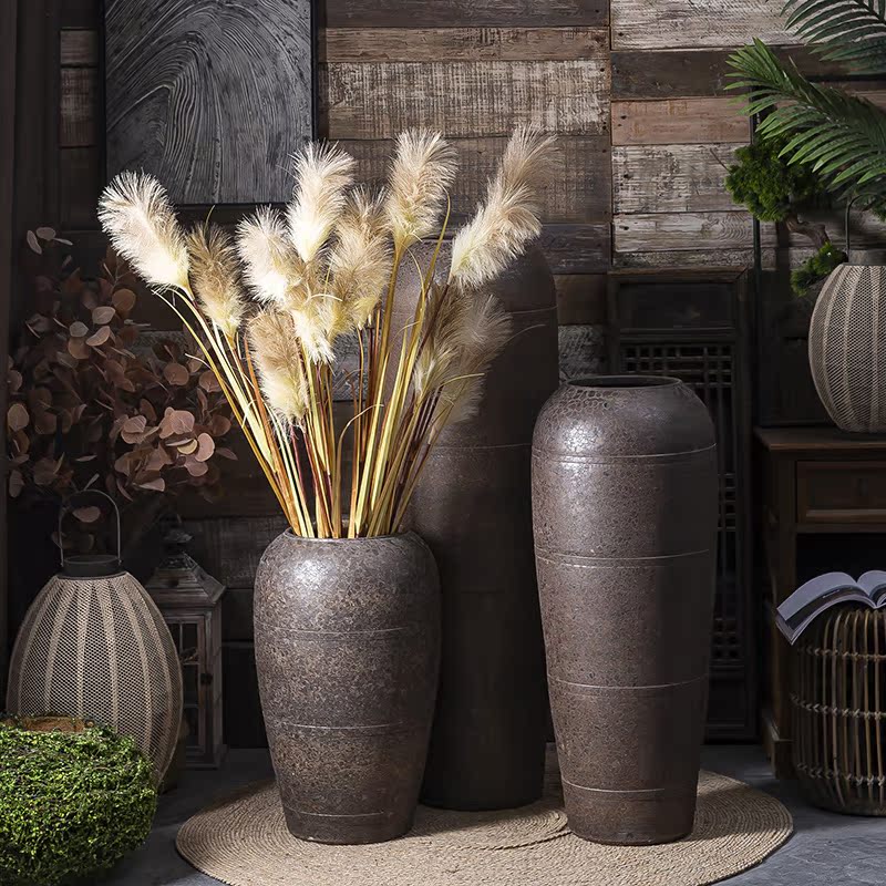 Pure manual jingdezhen ceramic landing big vase furnishing articles furnishing articles restoring ancient ways I and contracted sitting room household flower arrangement