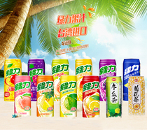 Taiwan Imported Juice Drink Green Force Water Honey Peach Manga Pomegranate Pineapple 490ml * 5 cans of fruity taste drink