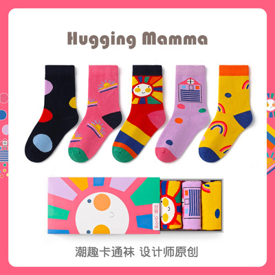 拥抱妈妈春秋女童中筒袜潮袜儿童袜子大童袜子学生袜无骨棉袜女孩 拥抱妈妈春秋女童中筒袜潮袜儿童袜子大童袜子学生袜无骨棉袜女孩