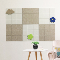 Nordic square felt self-adhesive wall stickers photo wall creative decoration cork board display background wall bulletin board ins