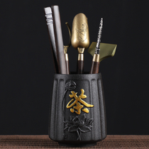 Ebony Wood tea ceremony six gentlemen set kung fu tea set kung fu tea accessories 6 gentleman tea making tools tea clip spoon Knife