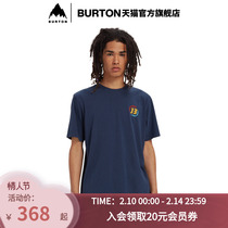 BURTON Burton Man Retro round T-shirt short-sleeved T-shirt trend movement 218081