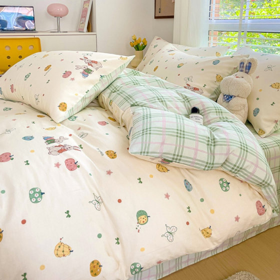 2025 한국 버전 New Cotton 고품질 신장면면 인쇄 4 피스 세트 학생 3 피스 세트 침대 시트 침대 피팅 2025 한국 버전 New Cotton 고품질 신장면면 인쇄 4 피스 세트 학생 3 피스 세트 침대 시트 침대 피팅