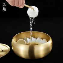 Six gentlemen of the tea ceremony set Copper tea clip Tea washing knife Tea table Water bowl Tea tray King-size dry tea making accessories