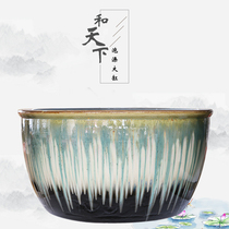 Jingdezhen ceramic double Japanese hot spring bath tub factory direct Feng Shui straight round ceramic bath tub