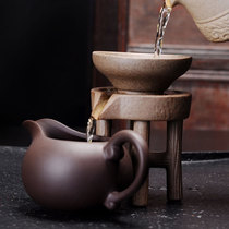 Hidden tea edge coarse pottery filter stone grinding tea leak kung fu tea set tea filter set Tea Tea Tea filter