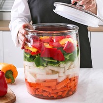 Sea cucumber soaking special container pickled jar glass household large large water tank sauerkraut sealed Pickles extra large