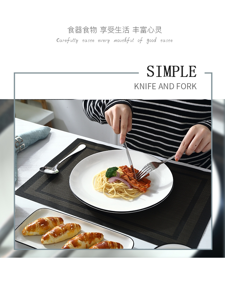 Eat western - style food tableware steak knife and fork dish suit European ceramics steak lovers home dinner plate full