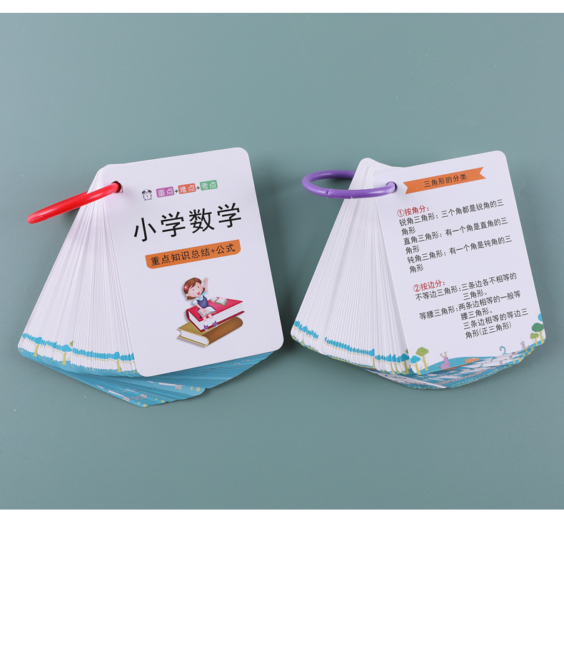 小学数学公式卡片知识点总结单位换算长度面积换算计算法则速记卡