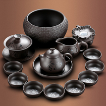 Purple Sand Tea Set Suit Home Living Room Kung Fu Teapot Tea Cup 6 Day Style Office Guests with a small set of high-end