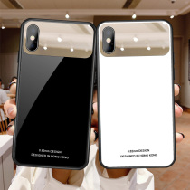 Apple 11 mobile phone shell cosmetics mirror 13 Apple x high-end xr makeup mirror iPhone 78plus se2 is suitable for black and white pure color xs red pink 11 promax new models