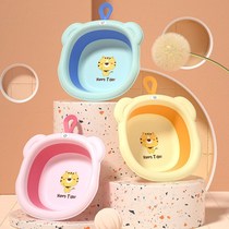 3 clothes baby washbasin Foldable washout fart stock Newborn Boy Supplies Baby 2 Cute Little Face Basin