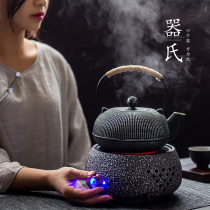 Jis iron pot cast iron tea making iron raw teapot kettle kettle tea stove Household electric pottery stove tea maker set