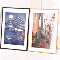 Thin and narrow edge creative simple aluminum alloy photo frame supports customized size poster decoration frame mounting Wall custom