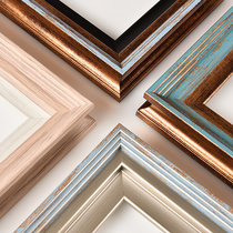 Retro oil painting frame frame support customized size custom creative photo frame hanging wall frame with lining