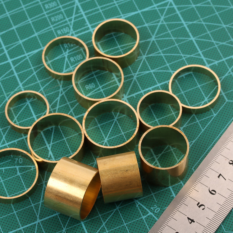 大号铜箍铜套护套diy刀柄套箍精密黄铜管手杖铜箍刀把护手多规格