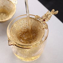 Copper tea drain set Ruyi lotus tea filter Creative handmade tea filter Kung Fu tea accessories Tea filter