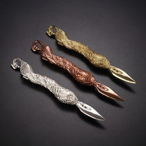 Pure copper phoenix tea knife Copper tea needle black tea prying tea knife Puer tea opening knife Tea brick tea cone household tea set accessories