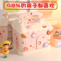 Cartoon Creative Children Storage Jar Portable Anti-Fall Removable Children Birthday Gift With Lock Smart Deposit Jar