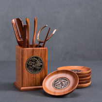 tea ceremony set kung fu tea set accessories cup pad ornaments tea clip tea knife tea washing cup fork spoon red sandalwood six gentlemen