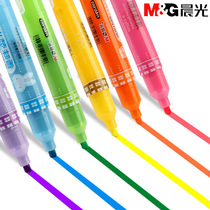 Morning fluorescent label pen Silver light color is a candy-colored fluorescent pen set Students use a key fluorescent pen color marker to create a red-shake net with a special note for the same note