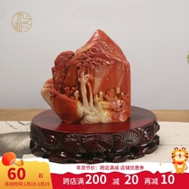 Qishi head base solid wood root carving can be cut vase bonsai crafts Buddha statue ornaments round wooden bracket custom