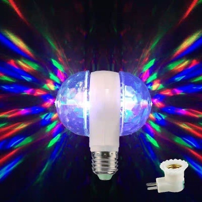 the new colorful three-color small magic ball hi rotating toy ball light effect magic crystal artifact light bulb bundi mini