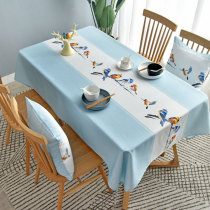 Chinese classical tea table cloth waterproof disposable anti-hot cotton linen fabric rectangular table mat small coffee table table cloth modern