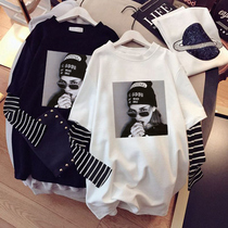 The new 2022 pregnant woman t-shirt long-sleeved pure cotton fashion