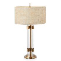 Special Offer Soft Designer American Minimalist Living Room Study Bedroom French Mediterranean Glass Vintage Tan Table Lamp