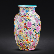 Jingdezhen Ceramics Antique Enamel Vase Decoration Pieces Living Room Plant Archive Gift