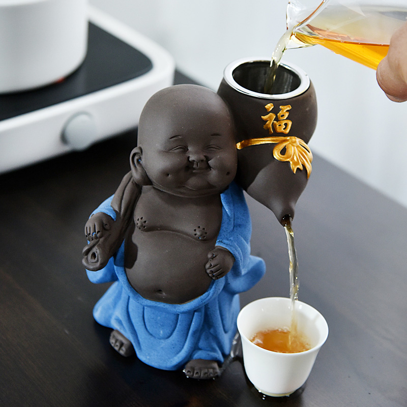 Purple sand tea pet for its ehrs small place water pet lovely maitreya filtering kung fu tea tea tea accessories household