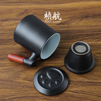 Ceramic Filter Tea Cup Tea Water Separation With Cap Mark Cup Lettering Office Mens Water Cup Customize Logo