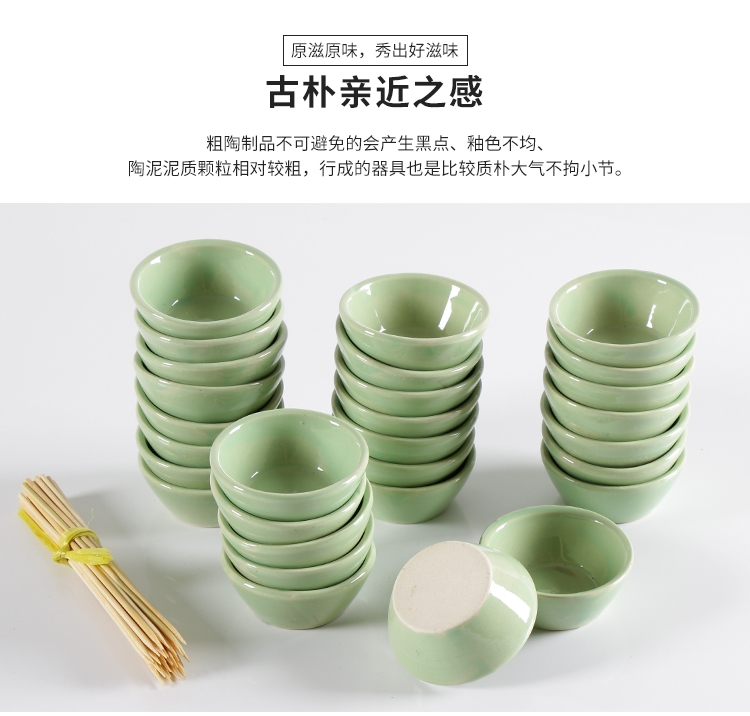 Gao special ceramic bowl seed cup baking mold cup. A small handleless wine cup cup package mail handless small pudding bowl of steaming bowl