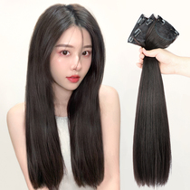 women's long wig summer simulated hairpiece one piece long straight hairpiece additional amount fluffy three piece hairpiece