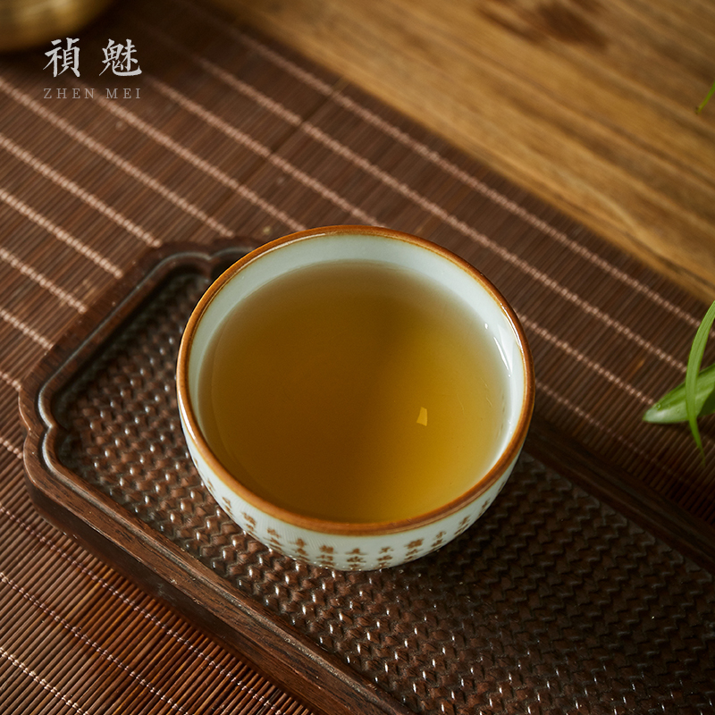 Shot incarnate the manual your up heart sutra of jingdezhen ceramic kung fu tea set sample tea cup master cup slicing can be a single CPU