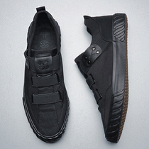 Low Help Sailor Cloth Shoes Men Shoes 2022 New Summer Breathable Casual Shoes Men Old Beijing Cloth Shoes One Foot Pedal Board Shoes