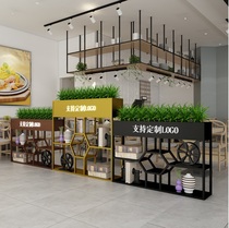 Barbecue music bar Cafe Hot pot shop Restaurant screen partition flower rack Office partition wall Low deck guardrail
