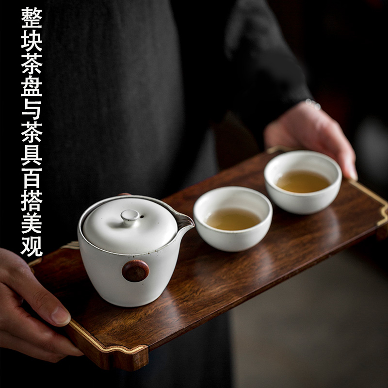 Simple dream ShuYu rhyme ebony tea tray tea pot of bearing dry mercifully small I and contracted for solid wood home tray