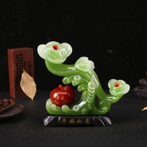 Jade Ruyi ornaments living room rich housewarming gifts TV cabinet wine cabinet room Handicraft ornaments porch decoration