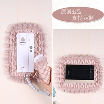 Original video doorbell cover intercom door 2-piece decorative cover European embroidered lace phone cover dust cover